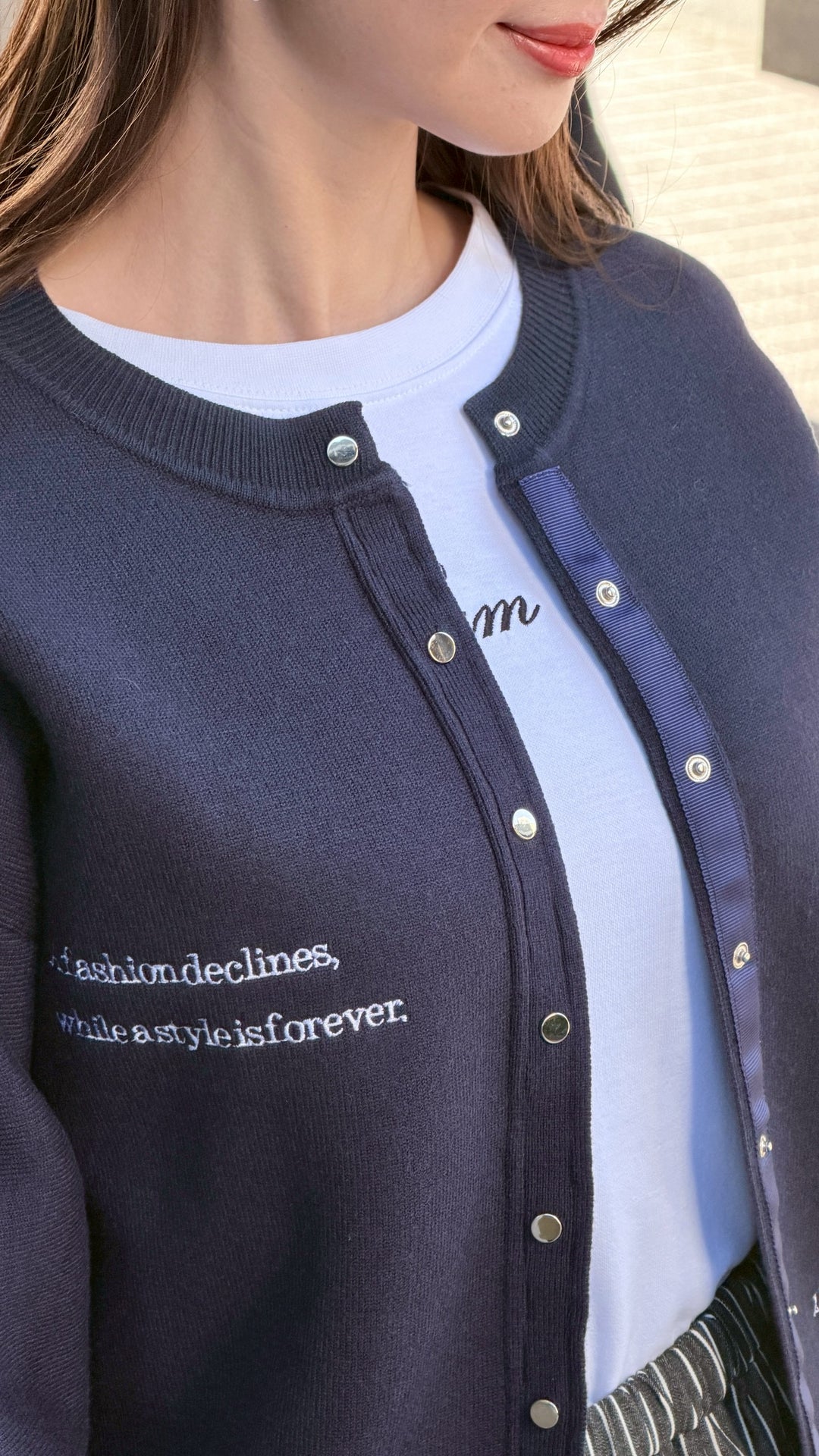 ニットロゴブルゾン