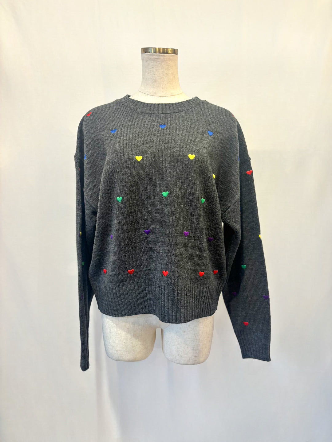 カラフルハートニット