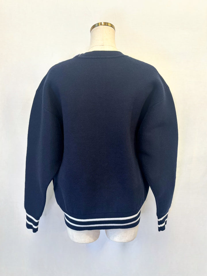 ニットロゴブルゾン