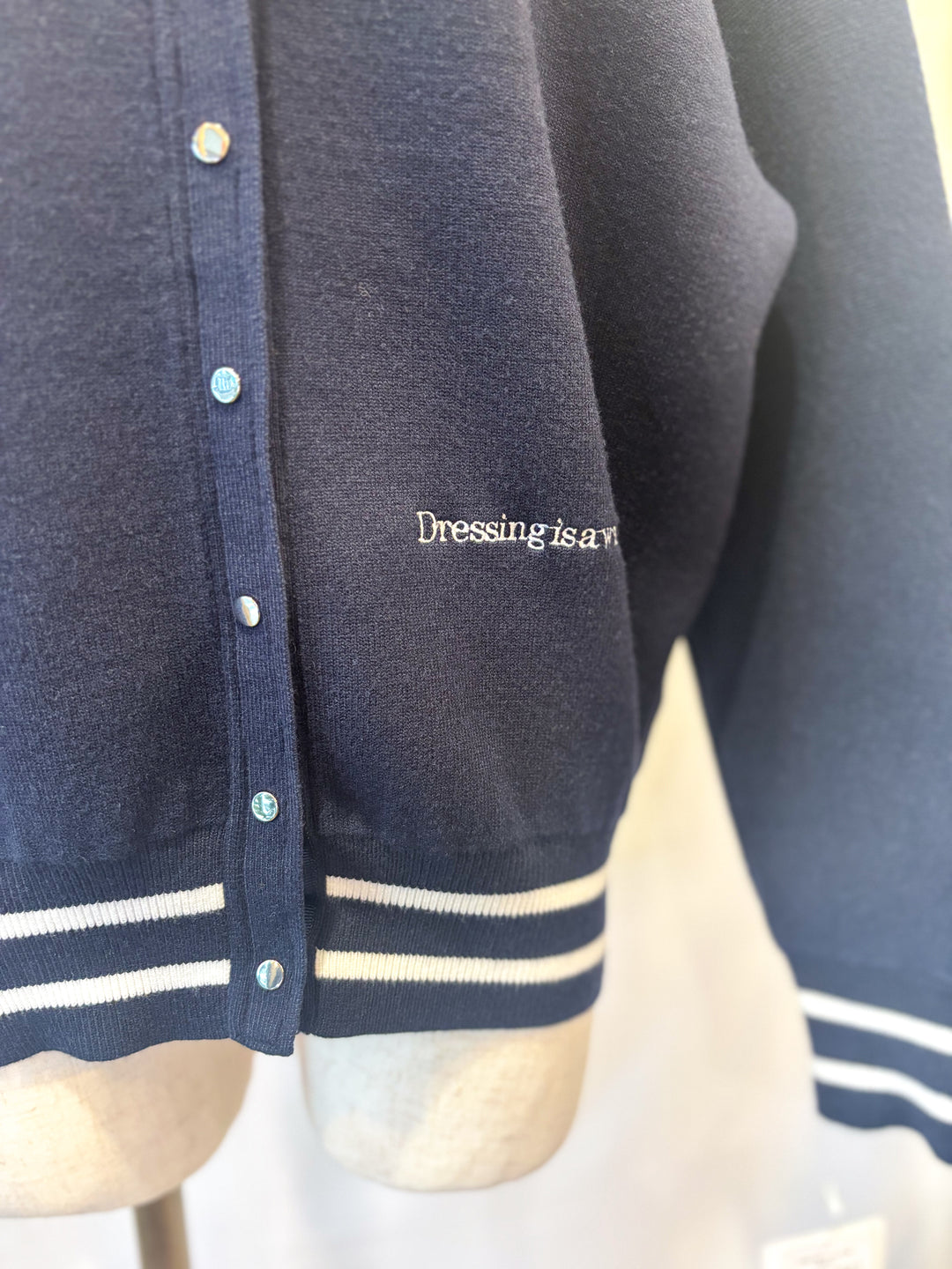 ニットロゴブルゾン