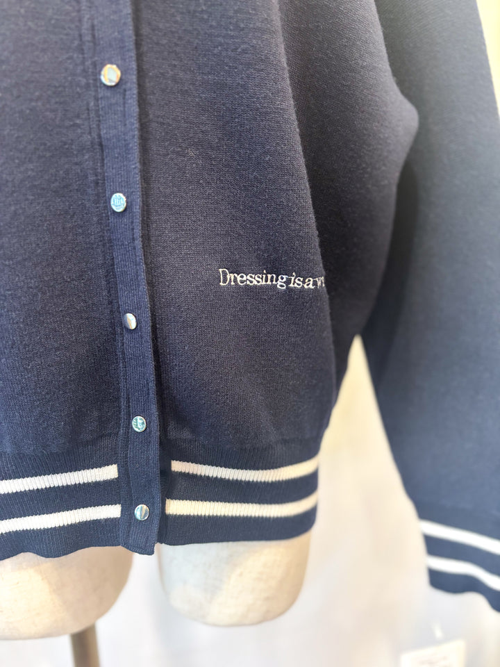 ニットロゴブルゾン