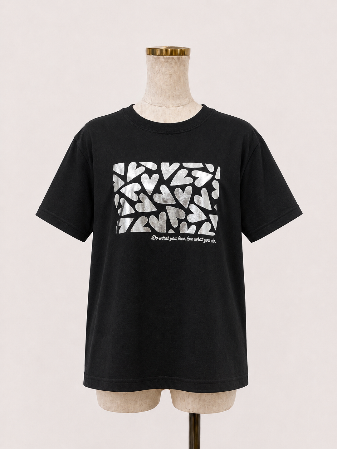 メニーハート箔プリントTシャツ