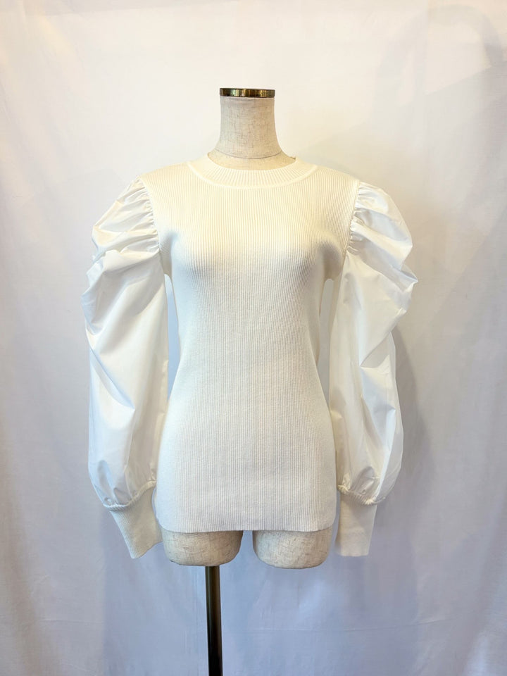 パワショル切替ニットトップス