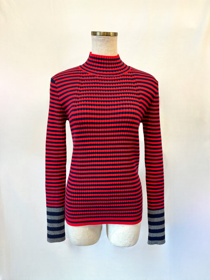 ボーダータートルニット