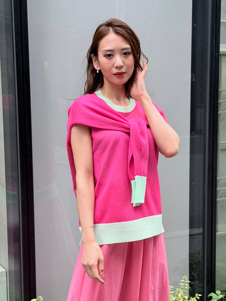 フェイクアンサンブルシアートップス