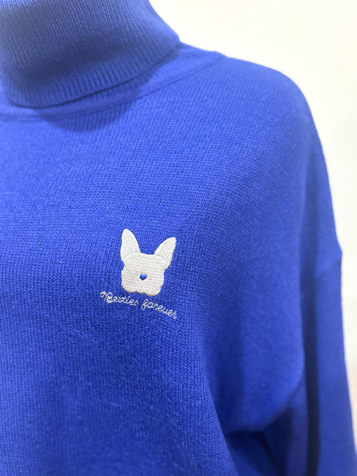 フレンチブル刺繍ニット