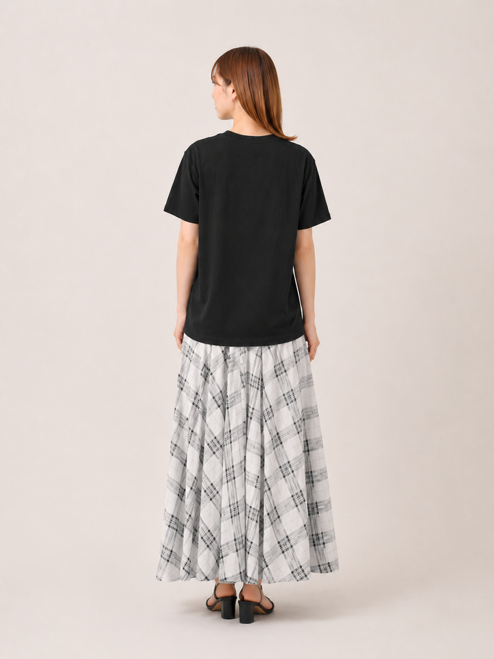 フレンチブル箔プリントロゴTシャツ