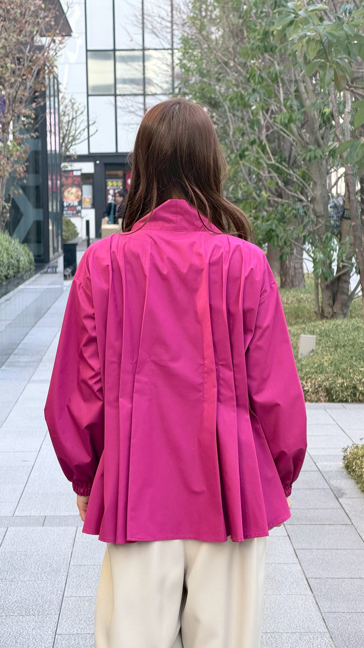 ボウタイプリーツシャツ