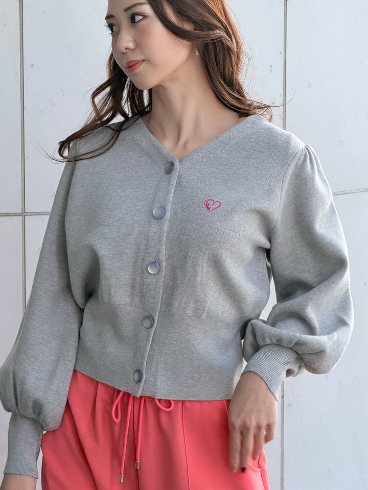 ハート刺繍カーディガン