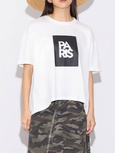 PARISロゴオーバーTシャツ