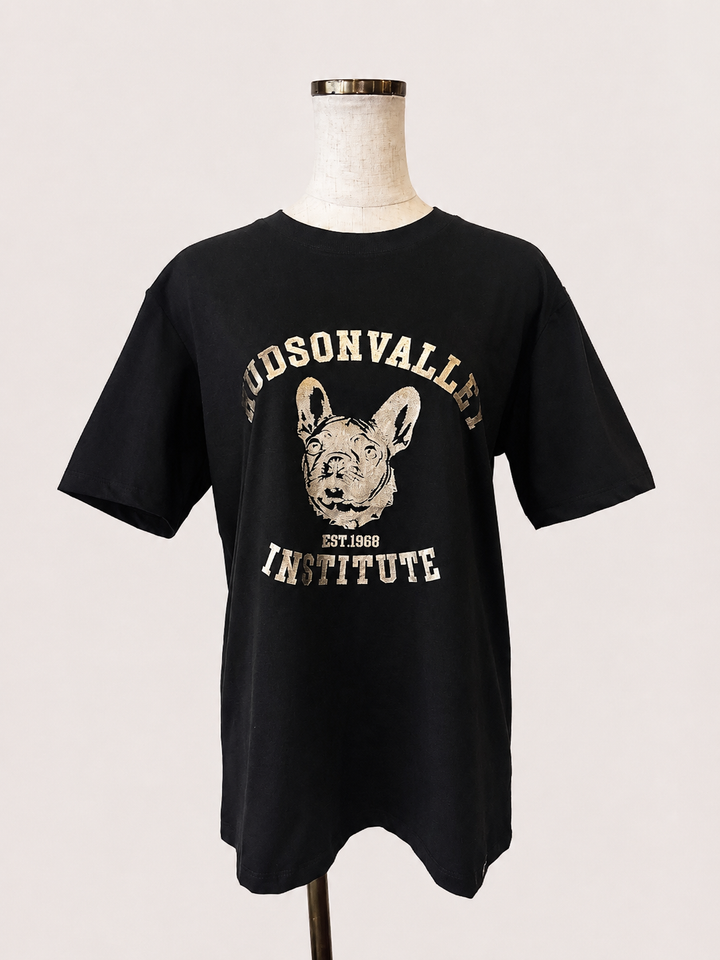 フレンチブルモチーフロゴ箔Tシャツ