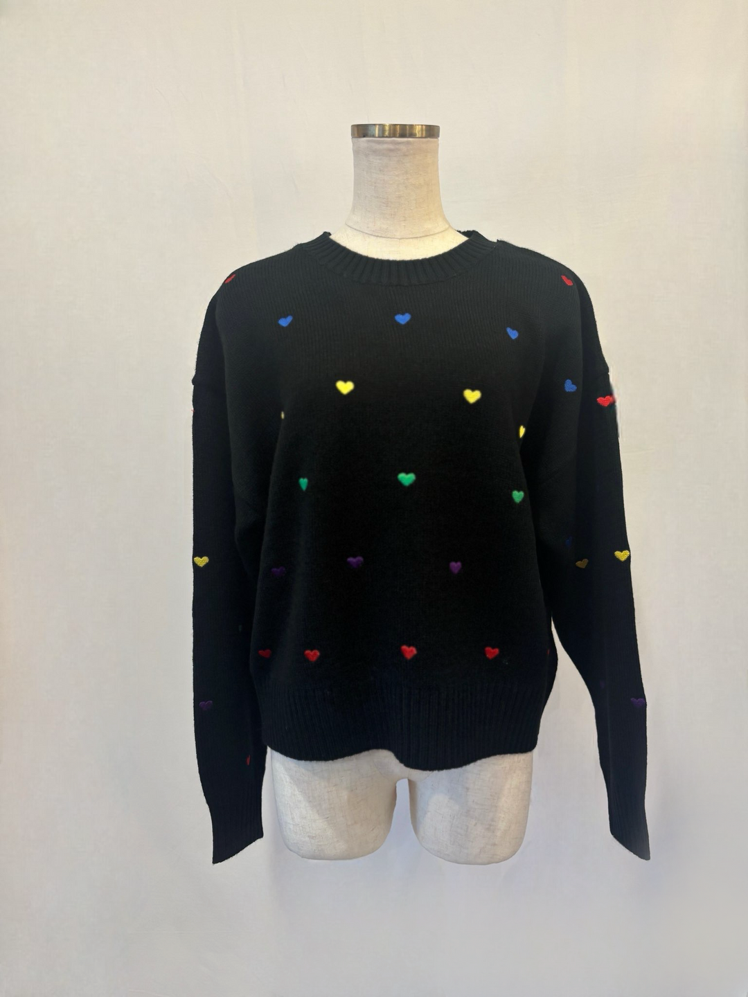 カラフルハートニット