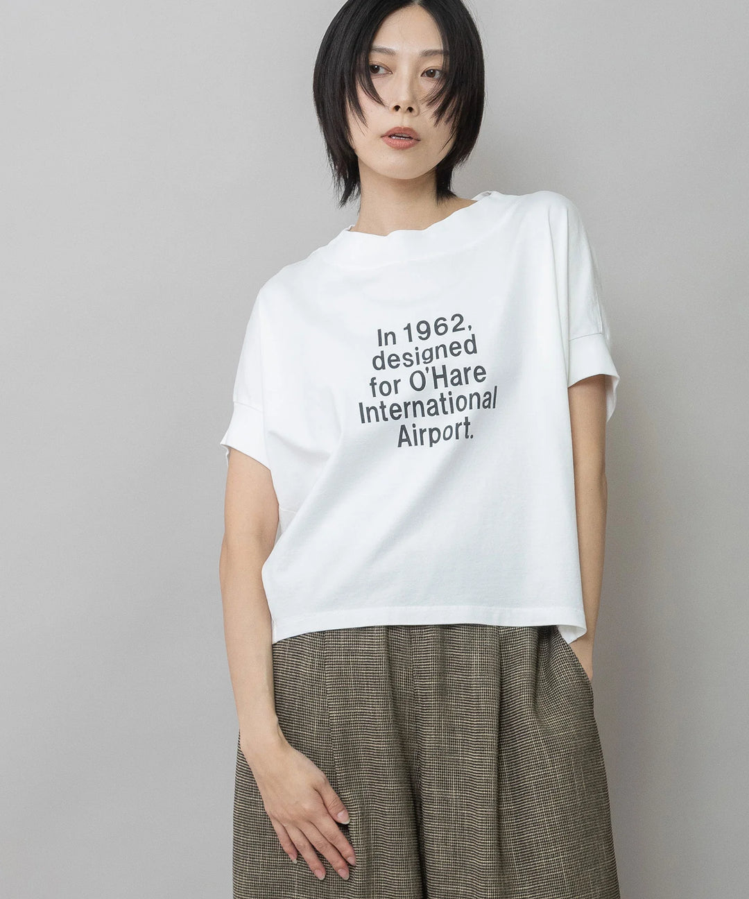 コットンジャージロゴプリントTシャツ