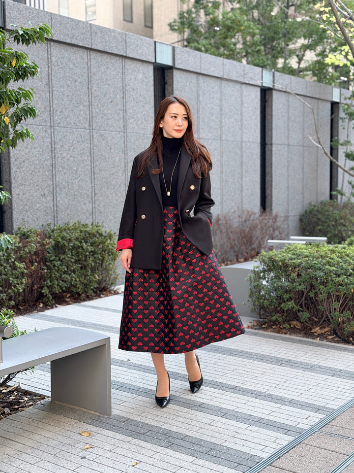 ハートジャガードスカート