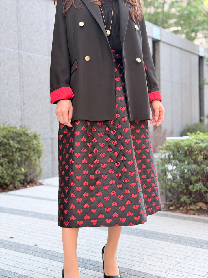 ハートジャガードスカート