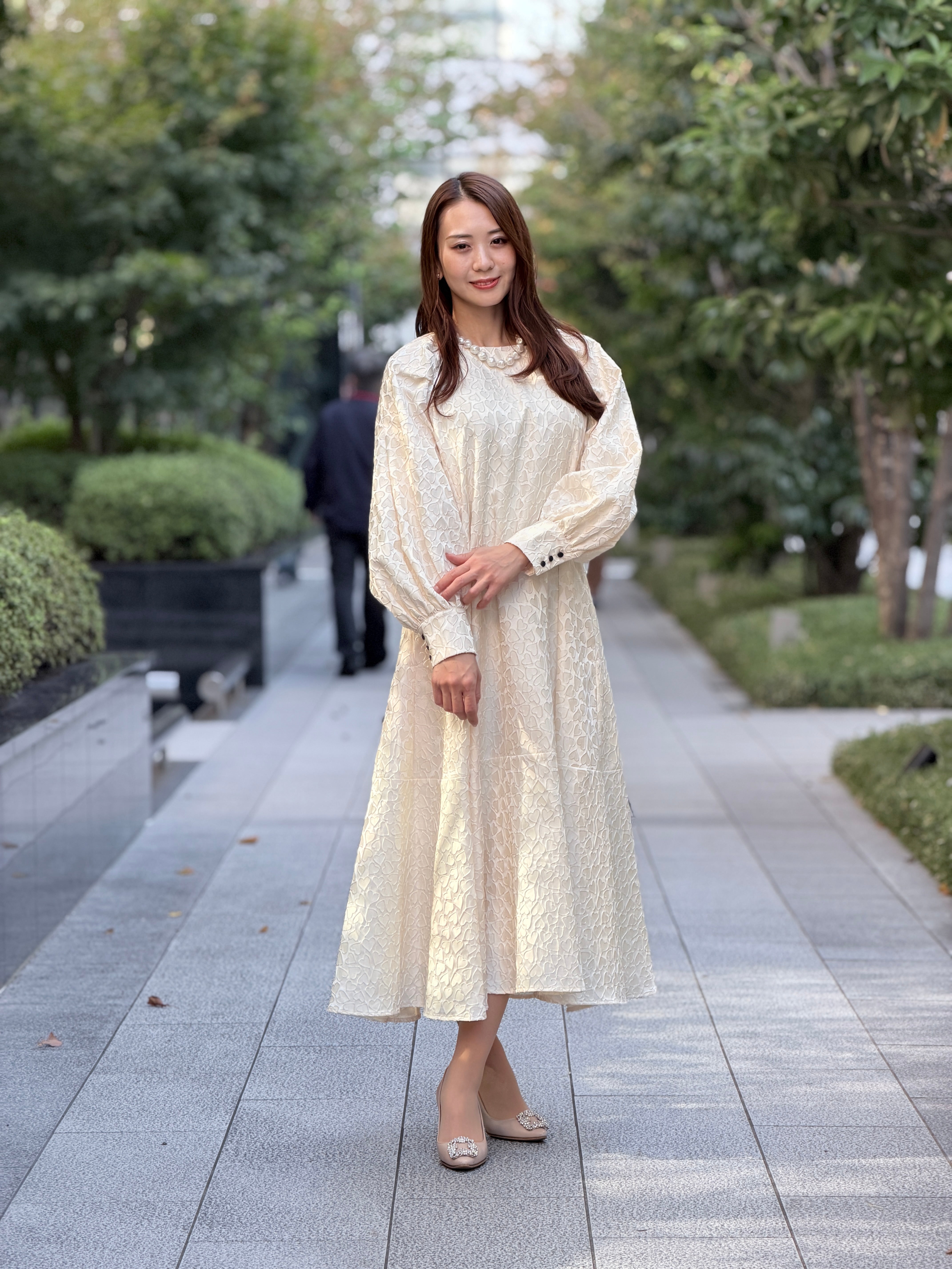 ハートジャガードロングワンピース – DOS DIOSAS