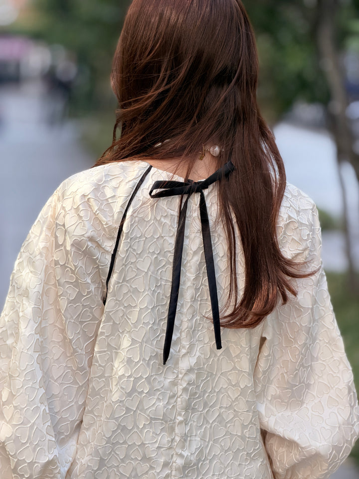 ハートジャガードロングワンピース