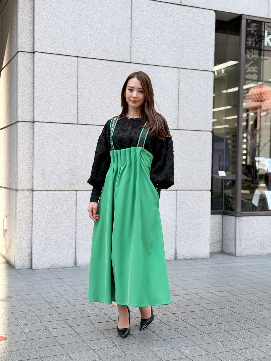 フラワージャガードチュールトップス