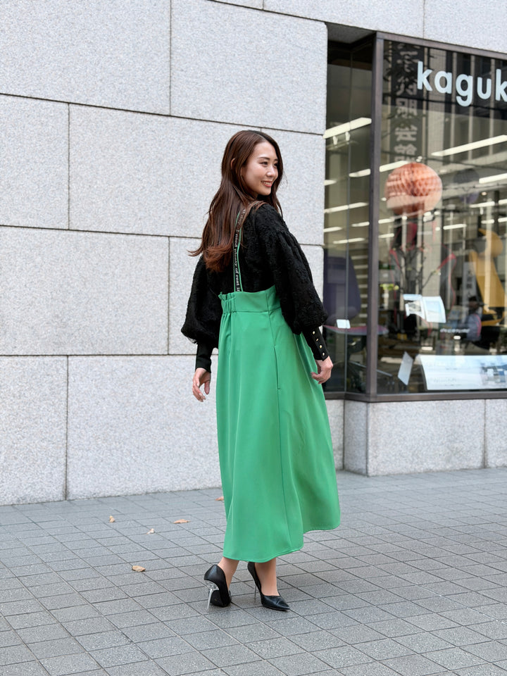 フラワージャガードチュールトップス