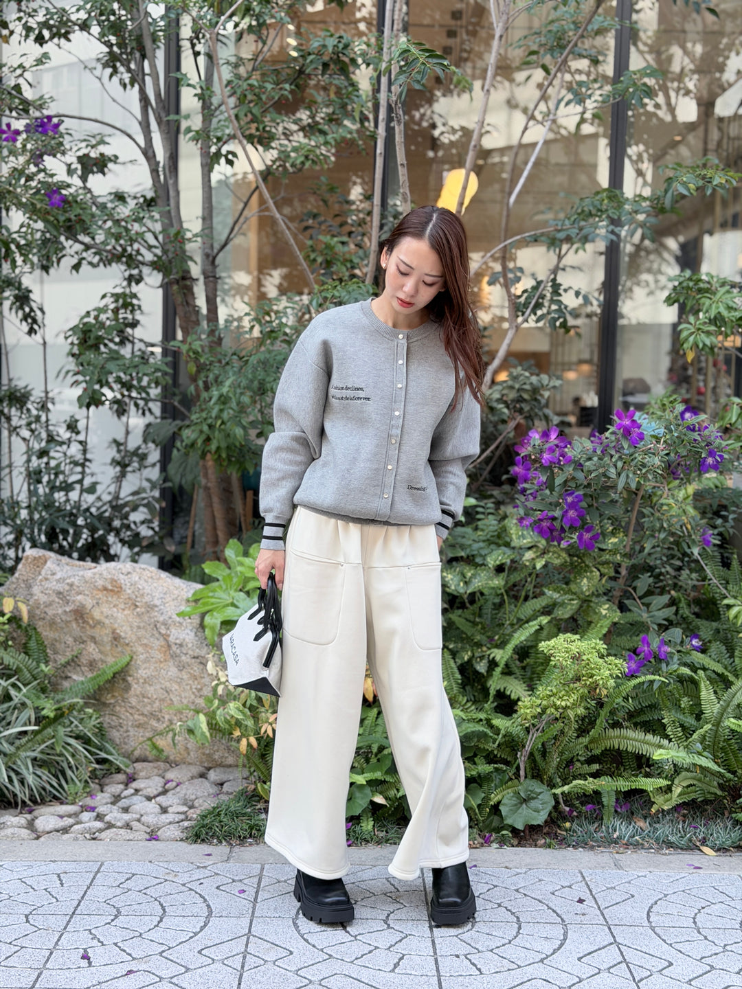 ニットロゴブルゾン