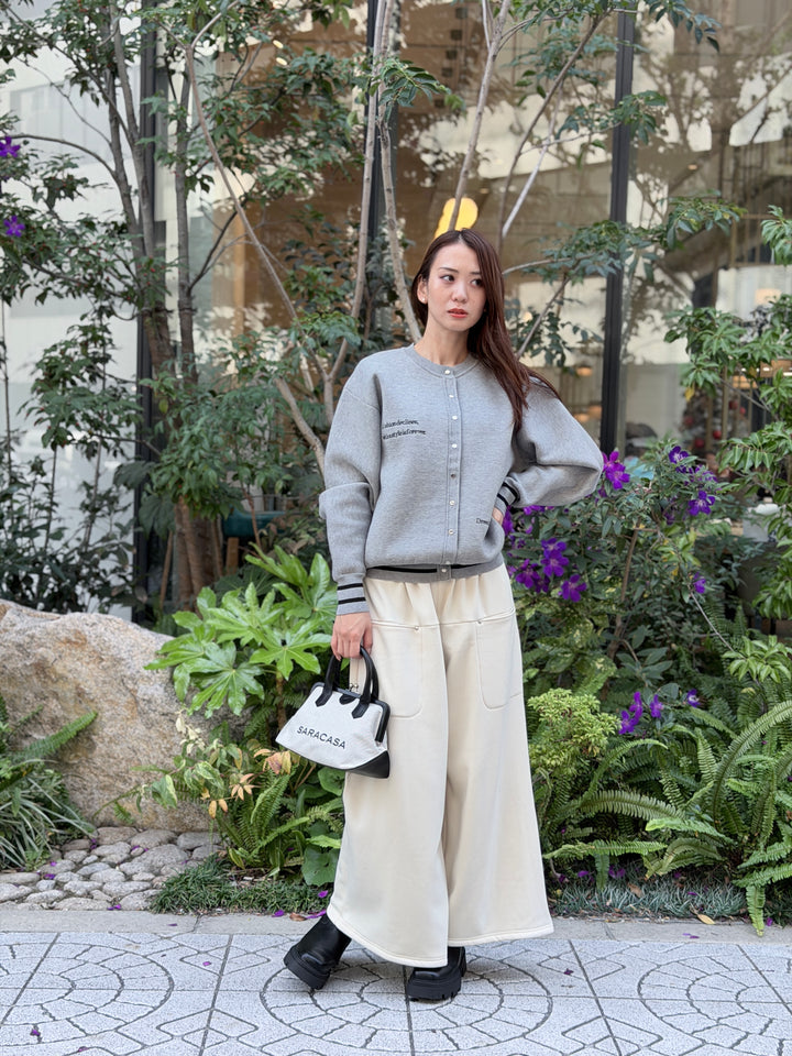 ニットロゴブルゾン