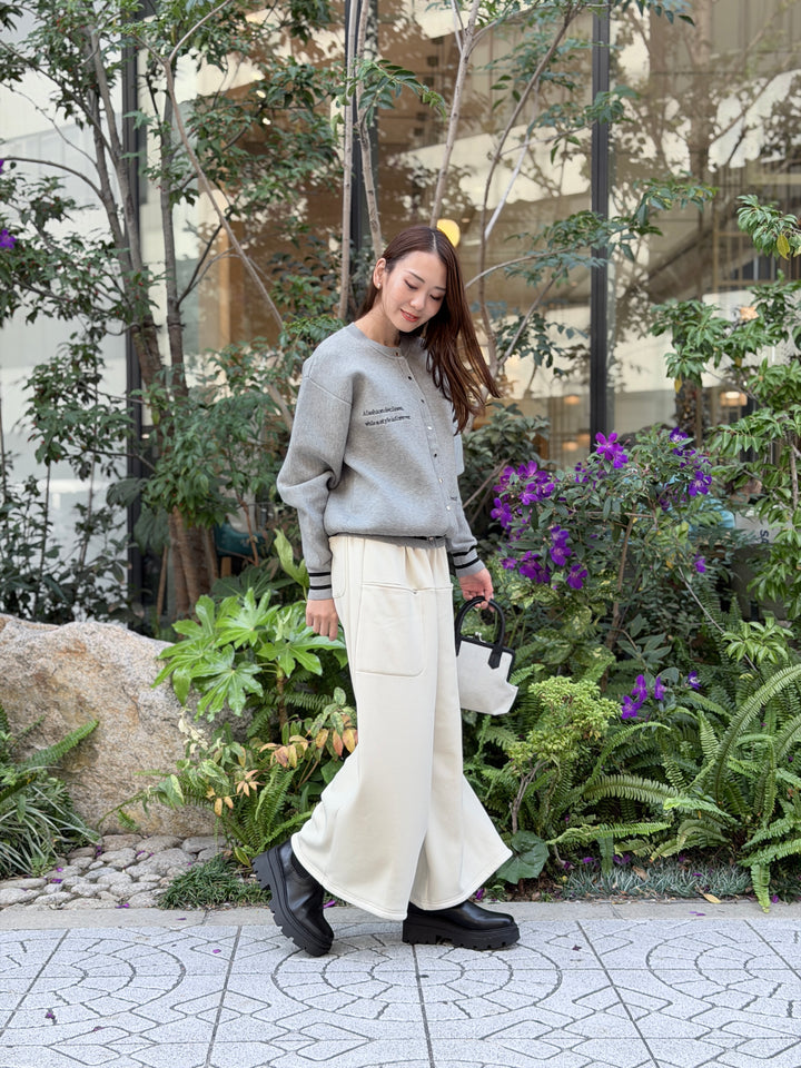 ニットロゴブルゾン