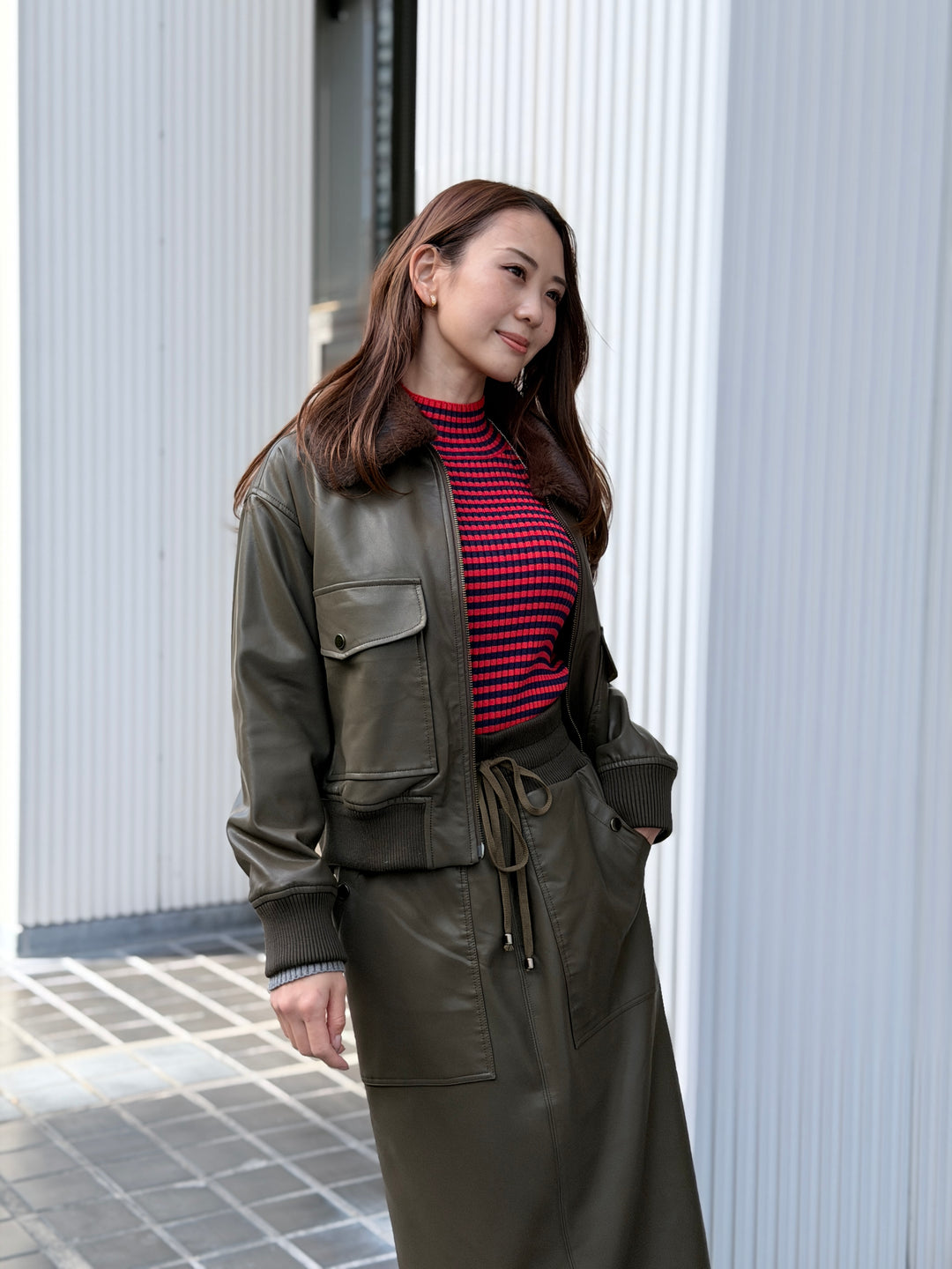 エコレザーブルゾン