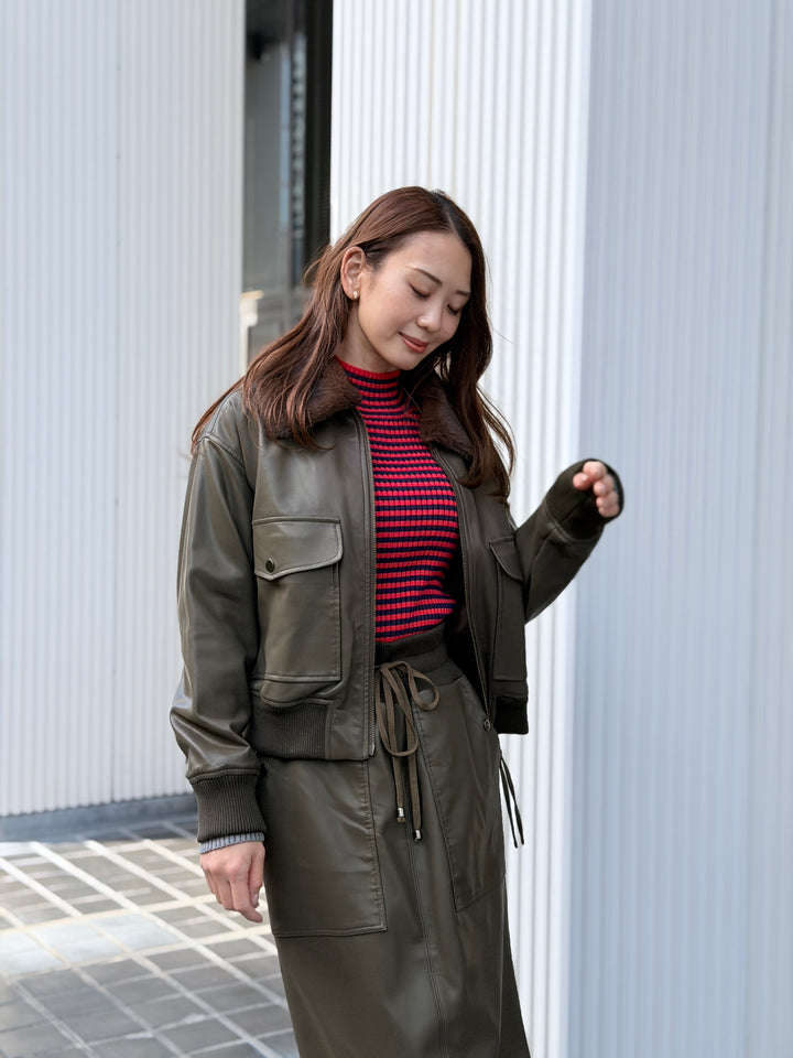 エコレザータイトスカート