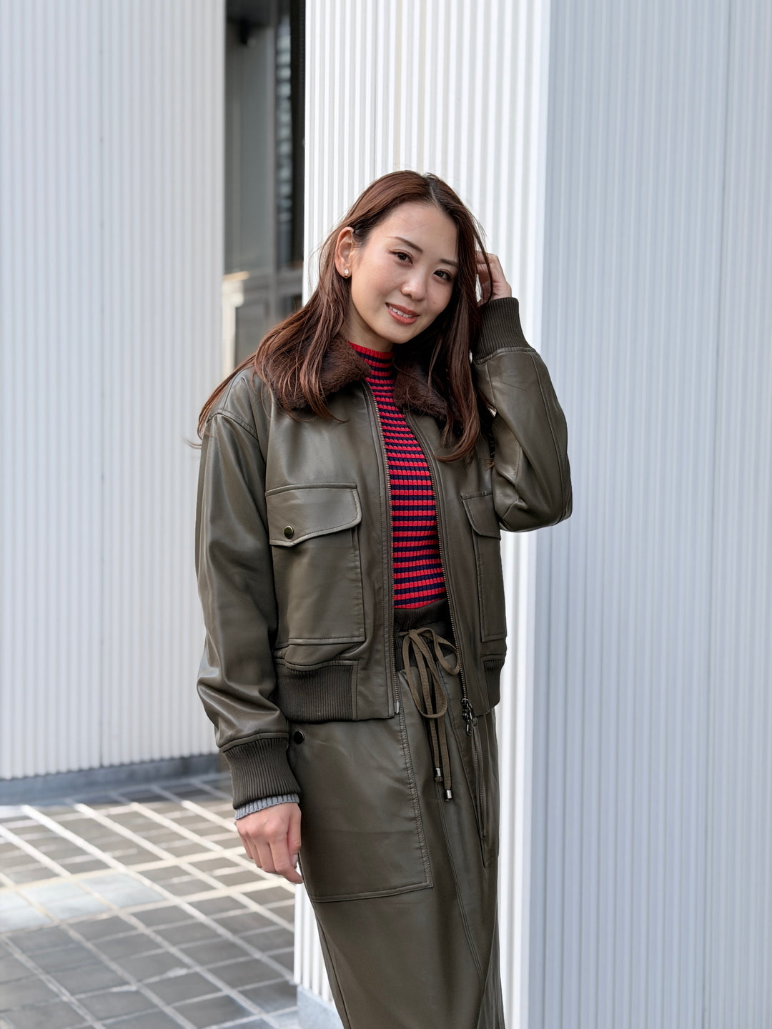 エコレザーブルゾン