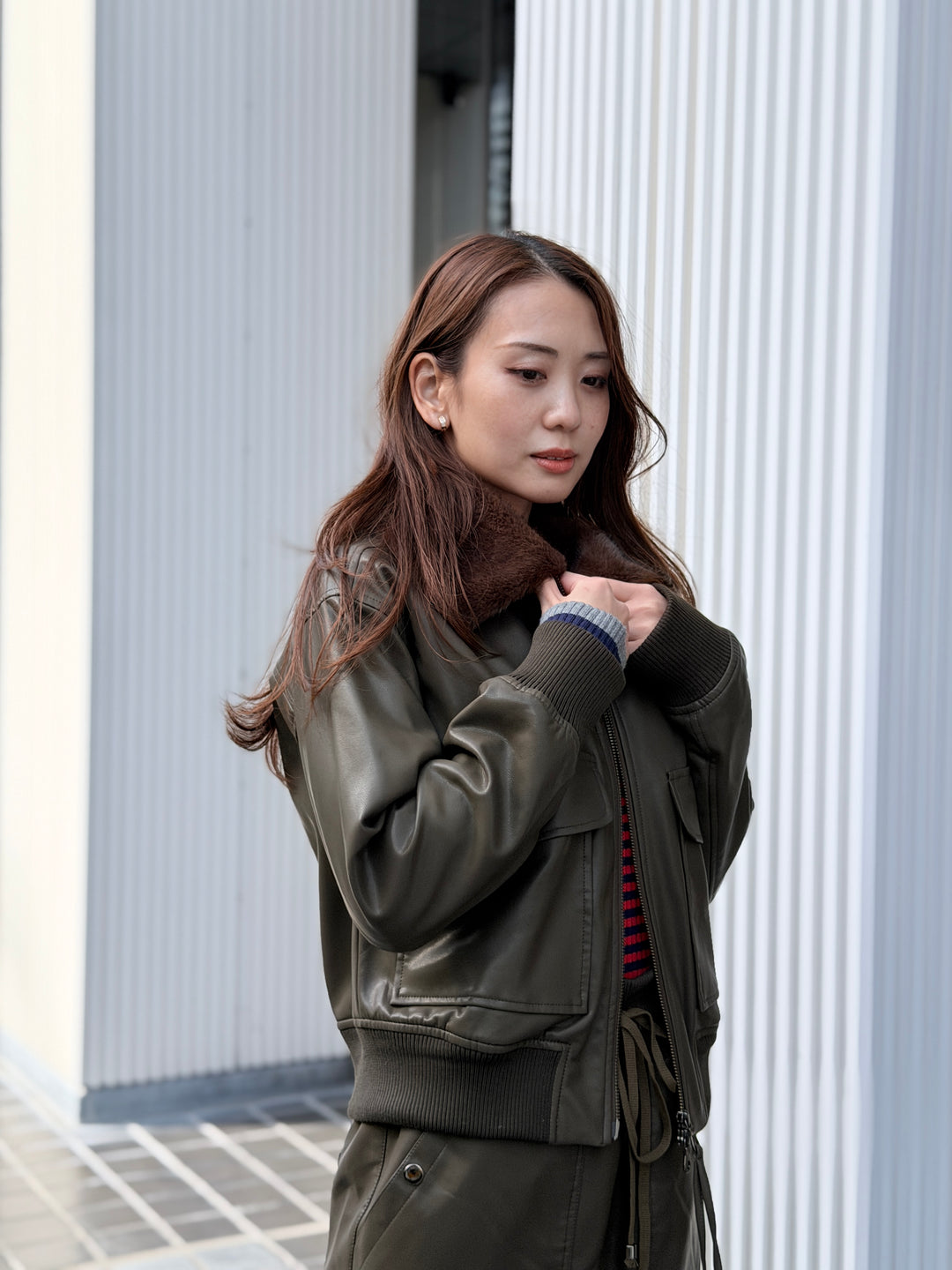 エコレザーブルゾン