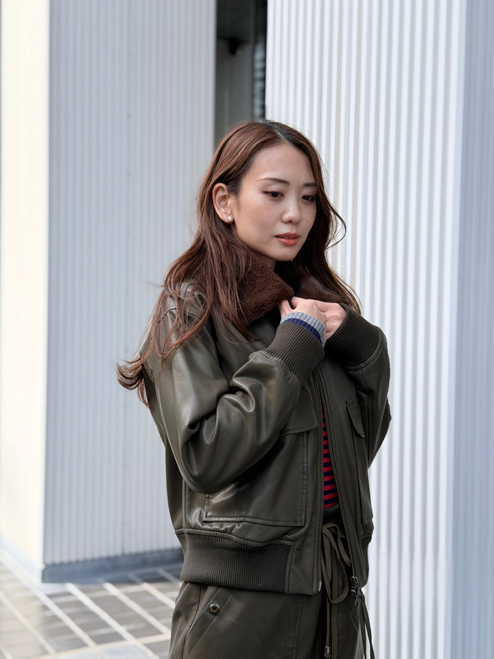 エコレザーブルゾン