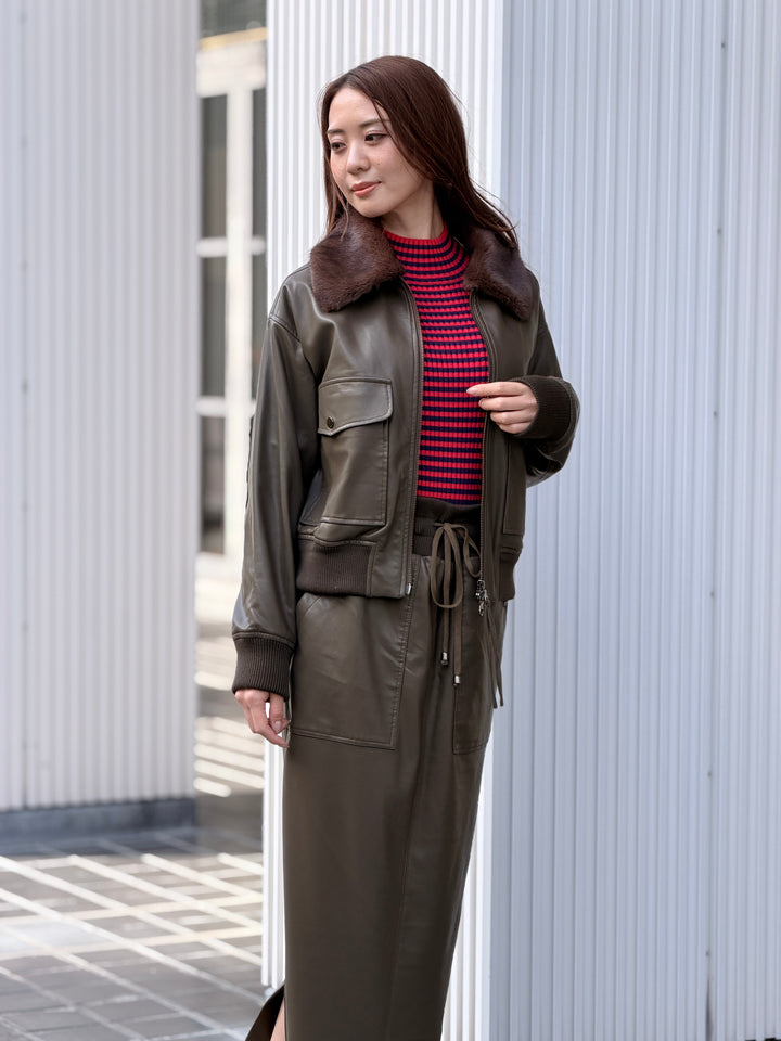 エコレザータイトスカート