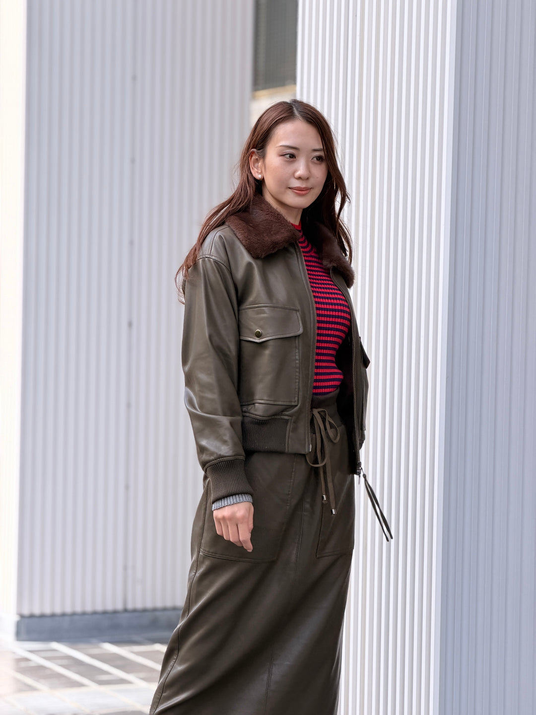 エコレザーブルゾン