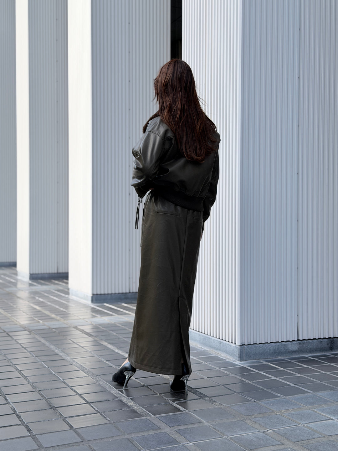 エコレザータイトスカート