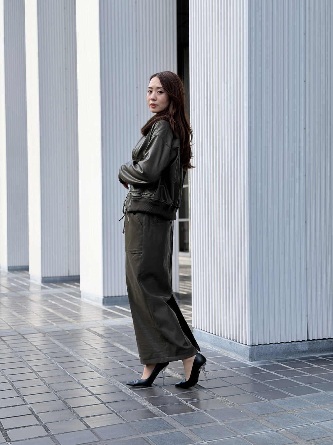 エコレザータイトスカート