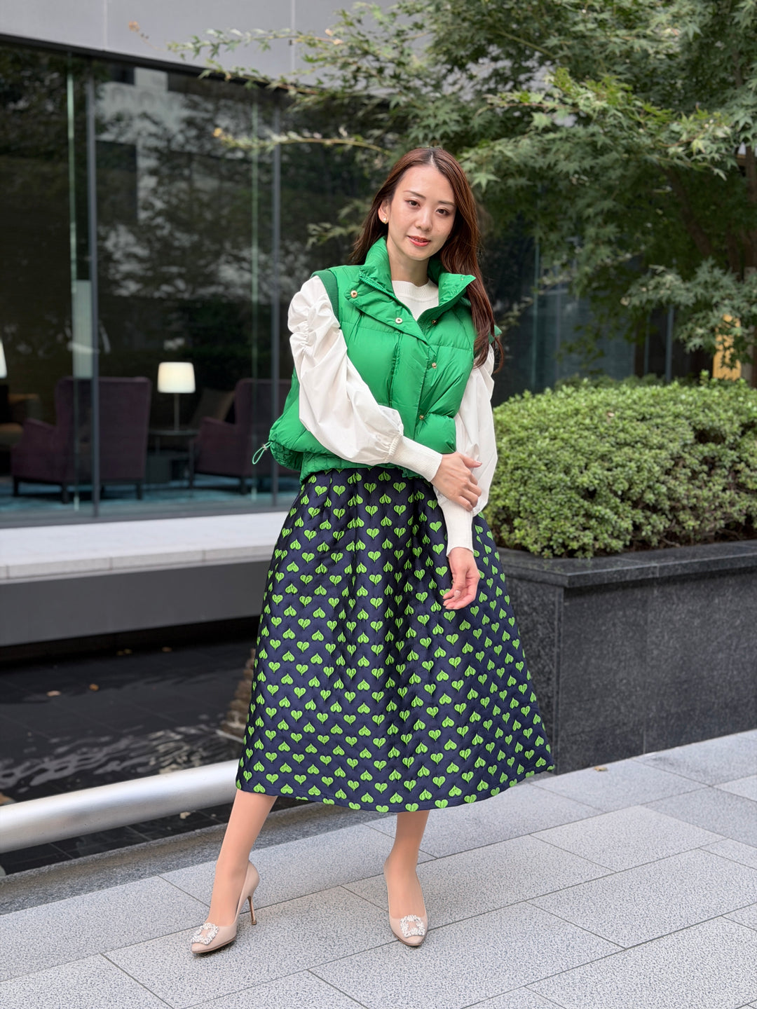 ハートジャガードスカート