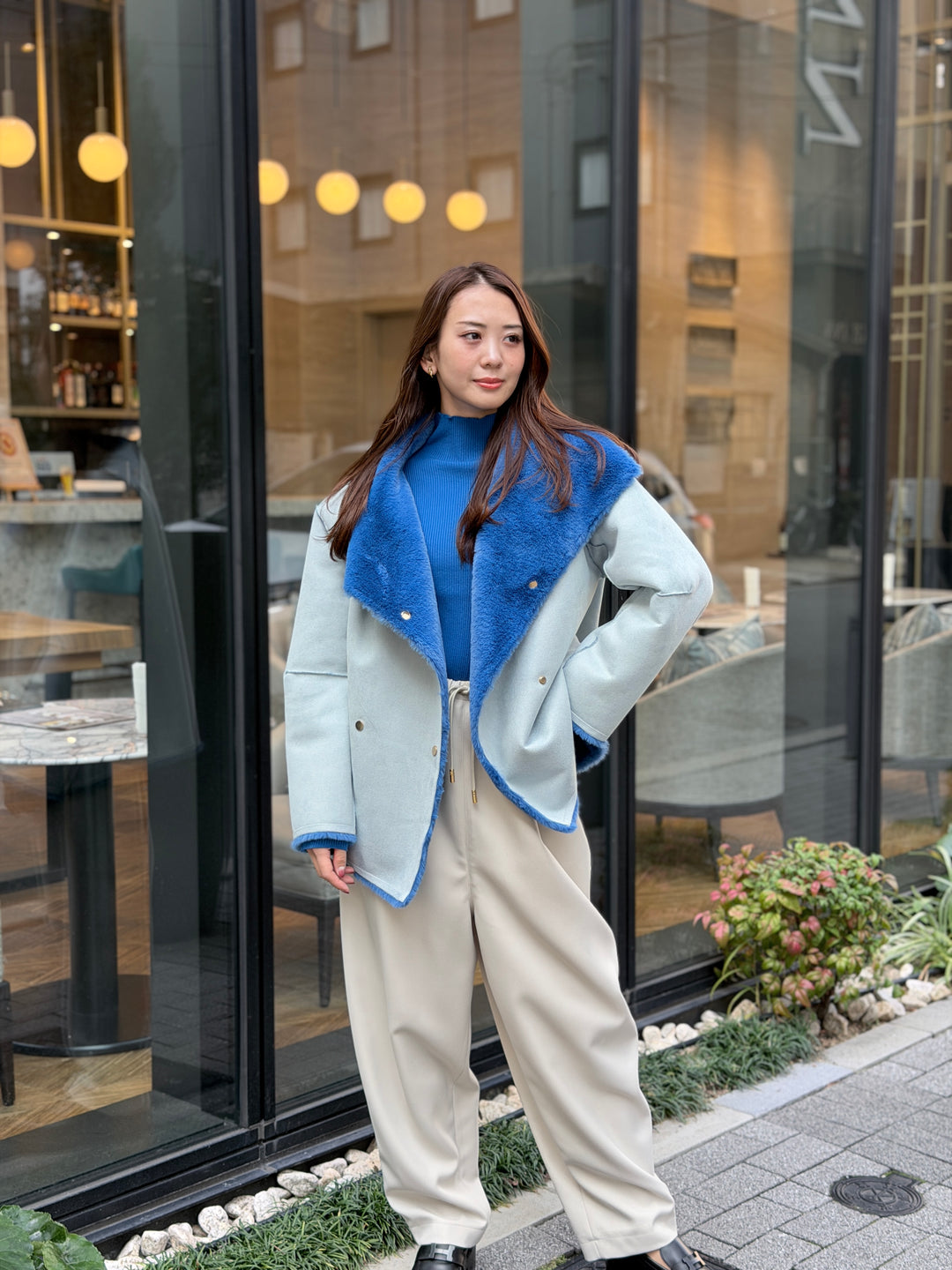 エコムートンリバーシブルミドルコート