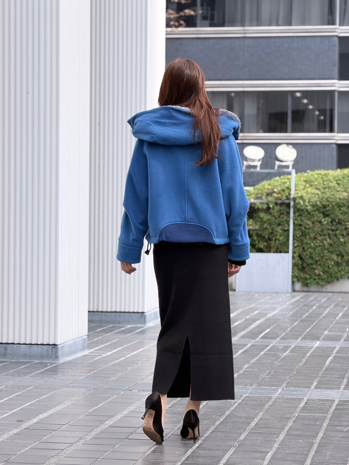 ボアフードショートコート