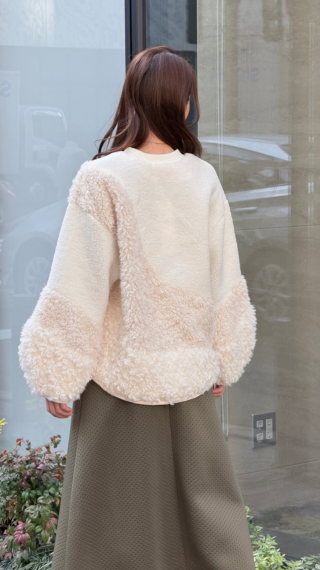 ボアコンビネーショントップス