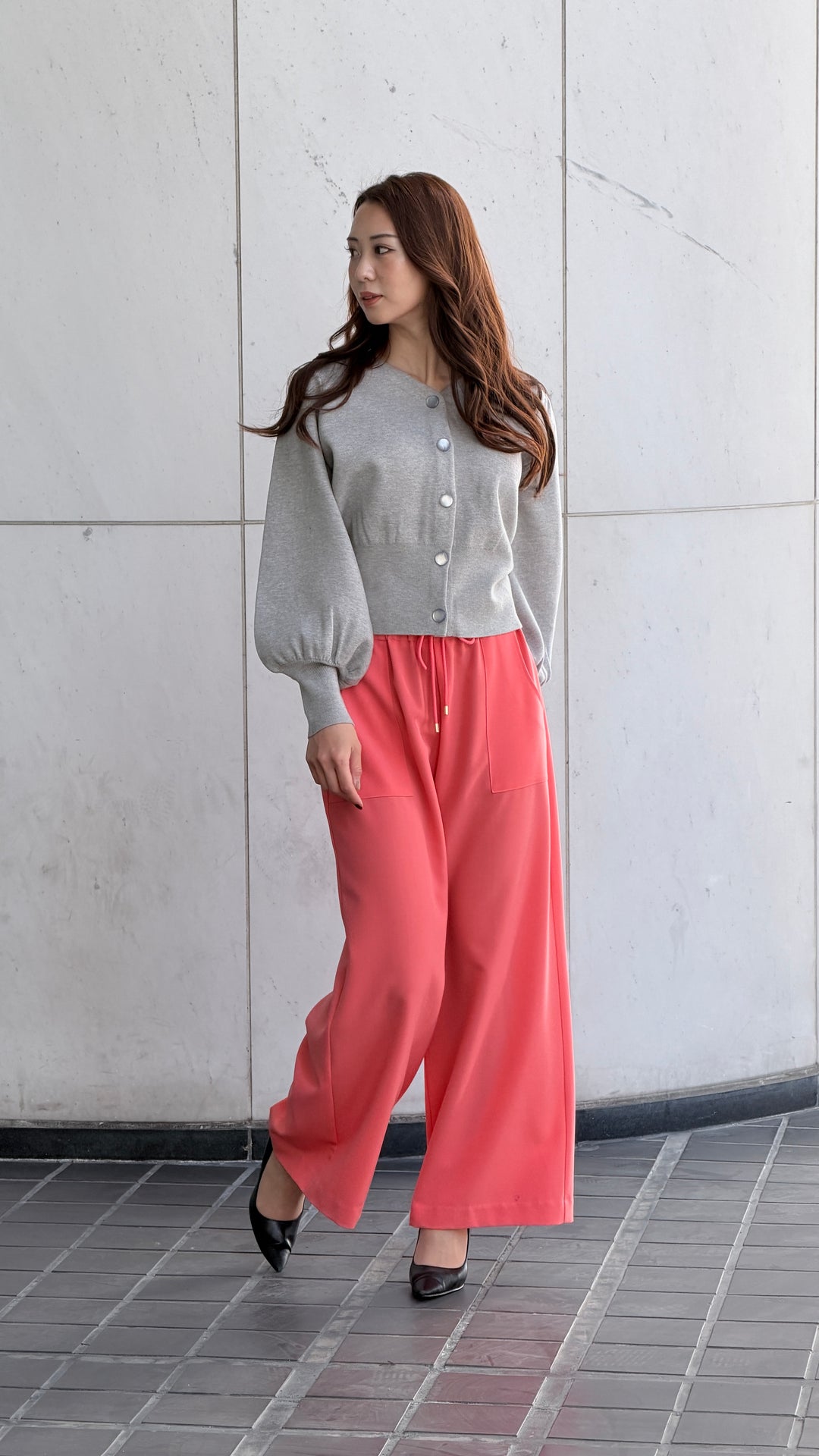 カラーワイドパンツ