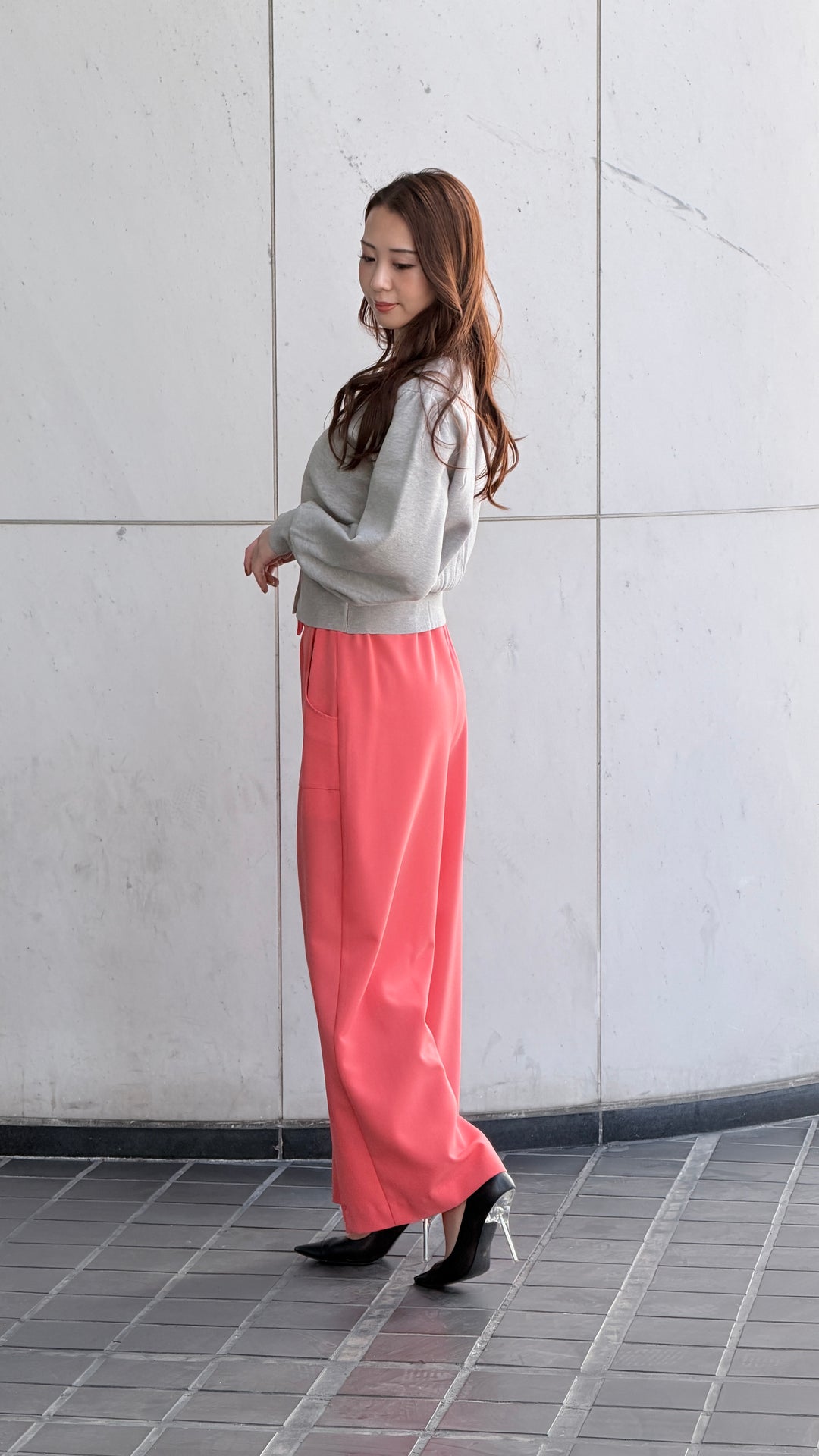 カラーワイドパンツ