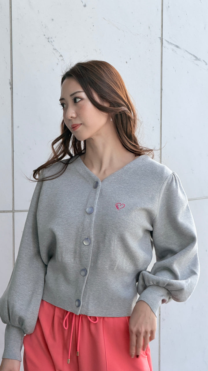 ハート刺繍カーディガン