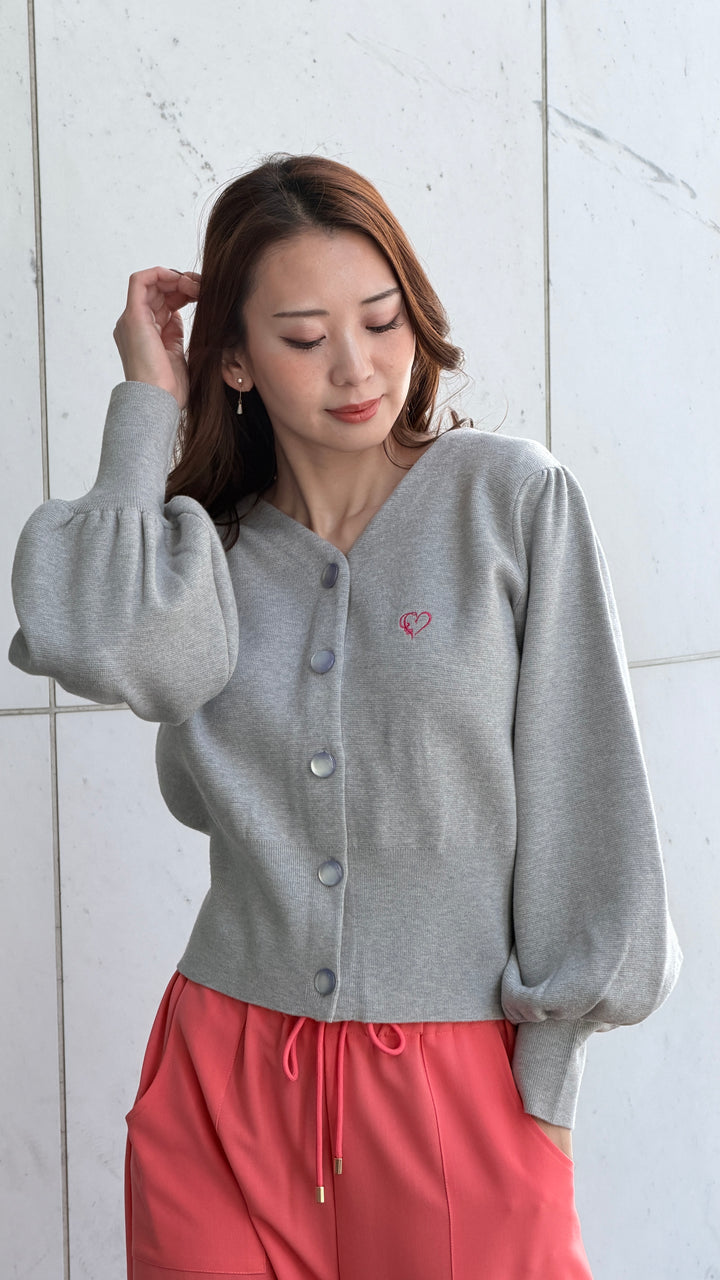 ハート刺繍カーディガン