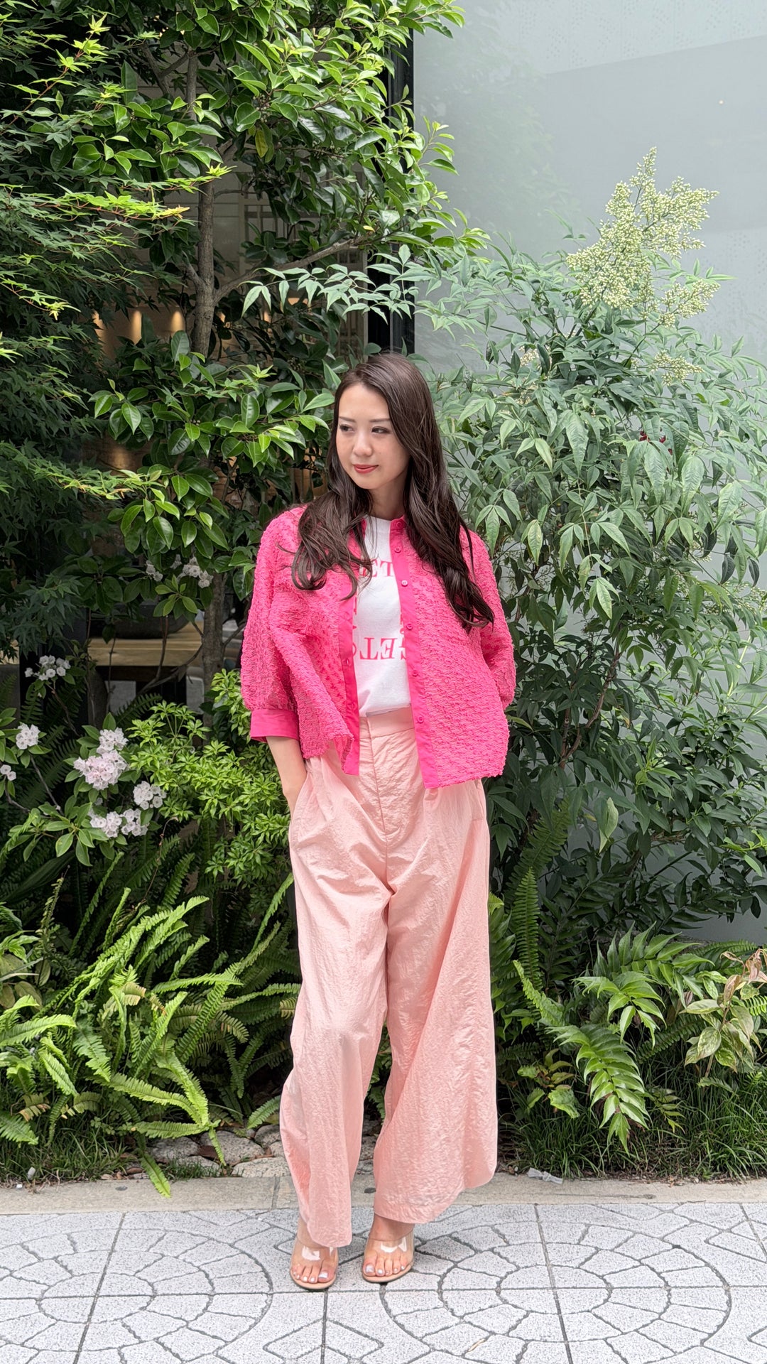 シアーレースデザインブラウス