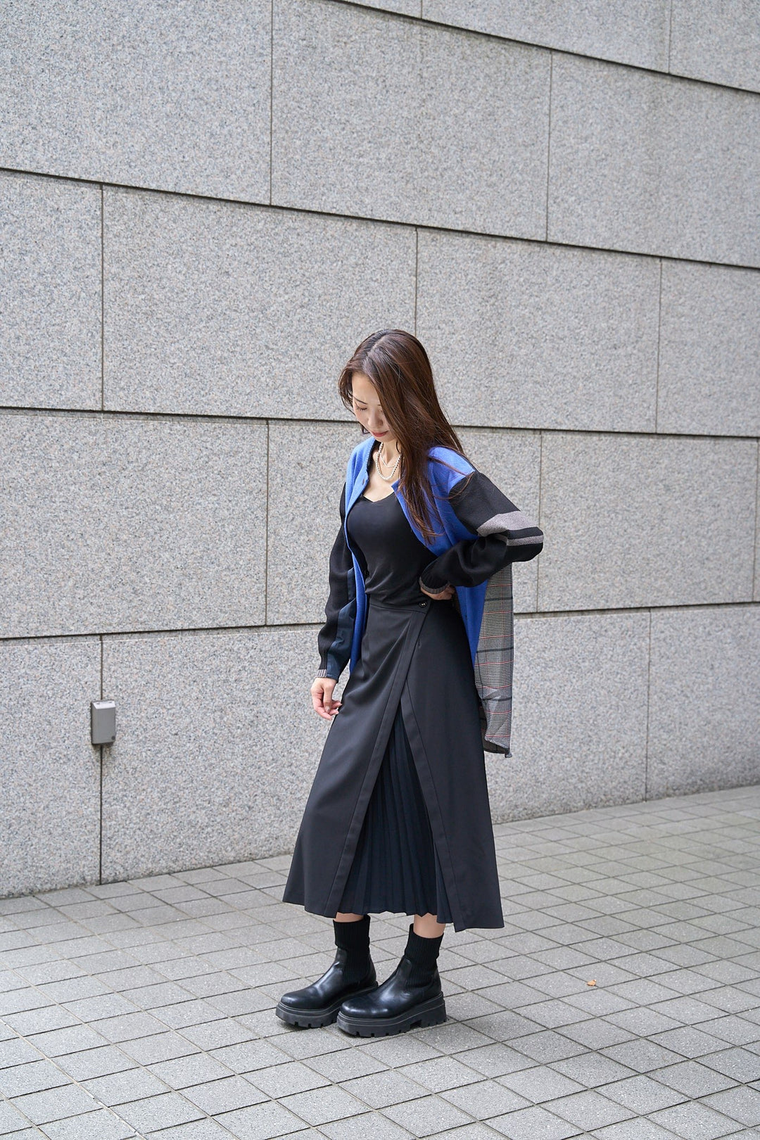 日本製ラップ風ミディスカート