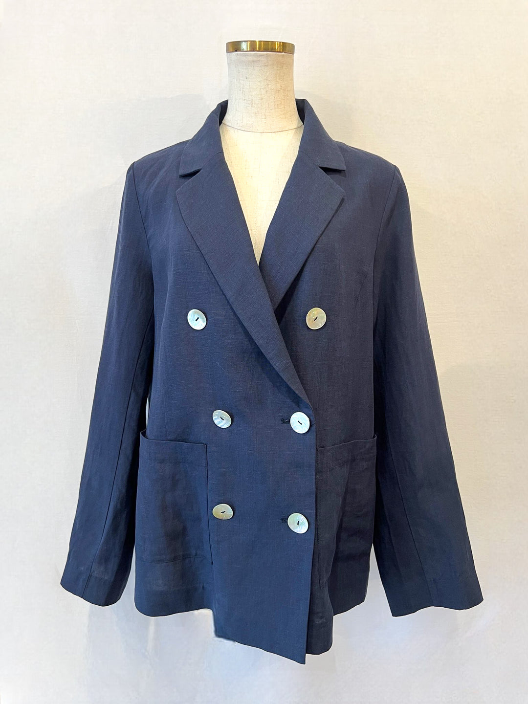 麻テーラードジャケット