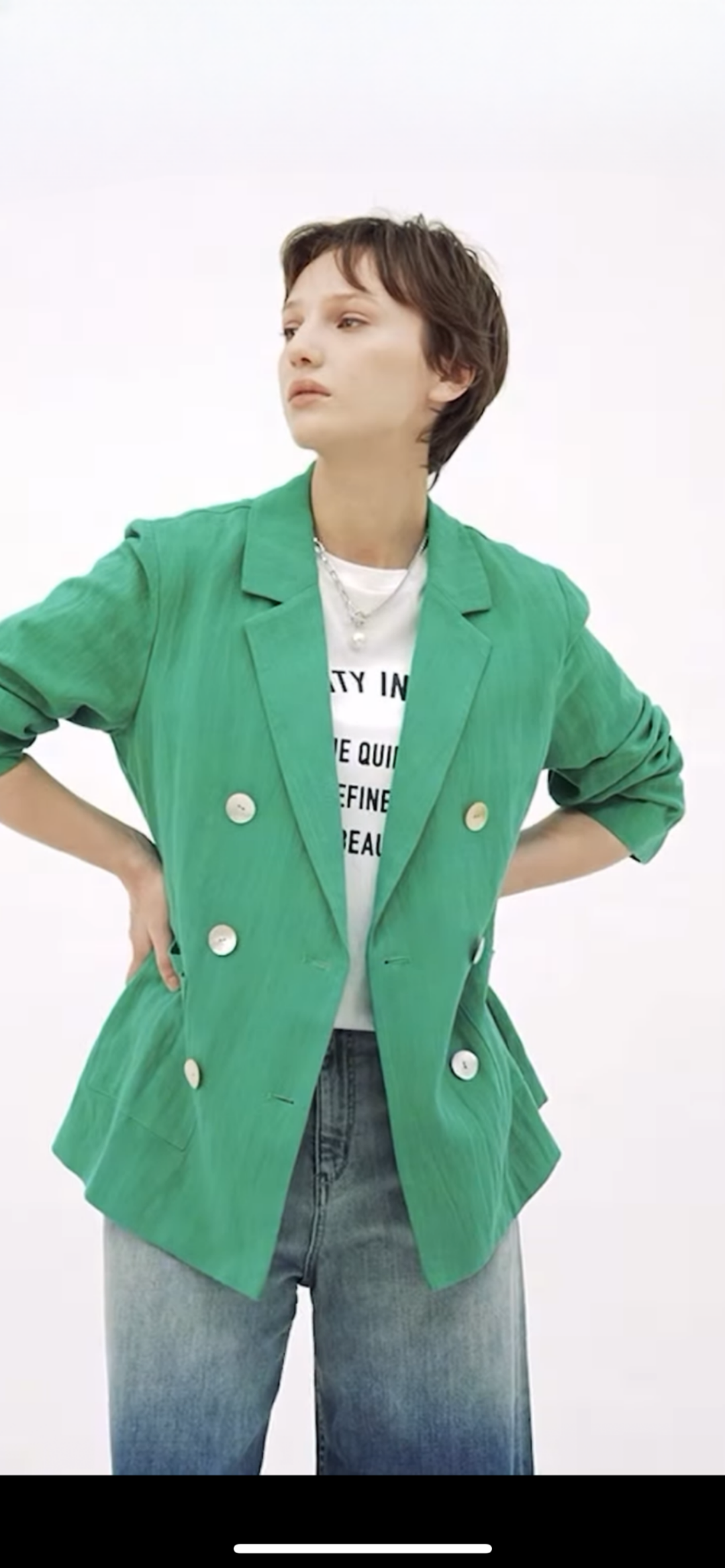 麻テーラードジャケット