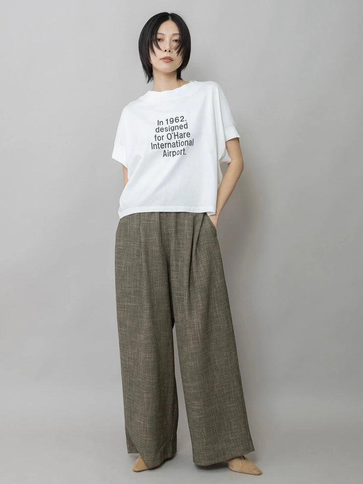 コットンジャージロゴプリントTシャツ