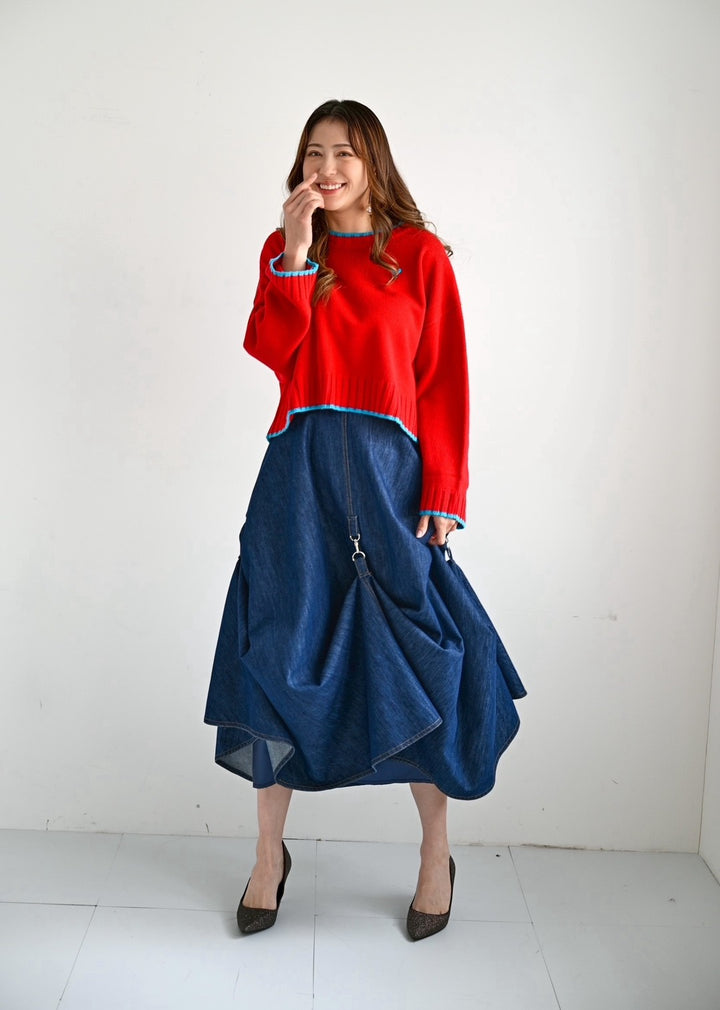 ハート刺繍ニット