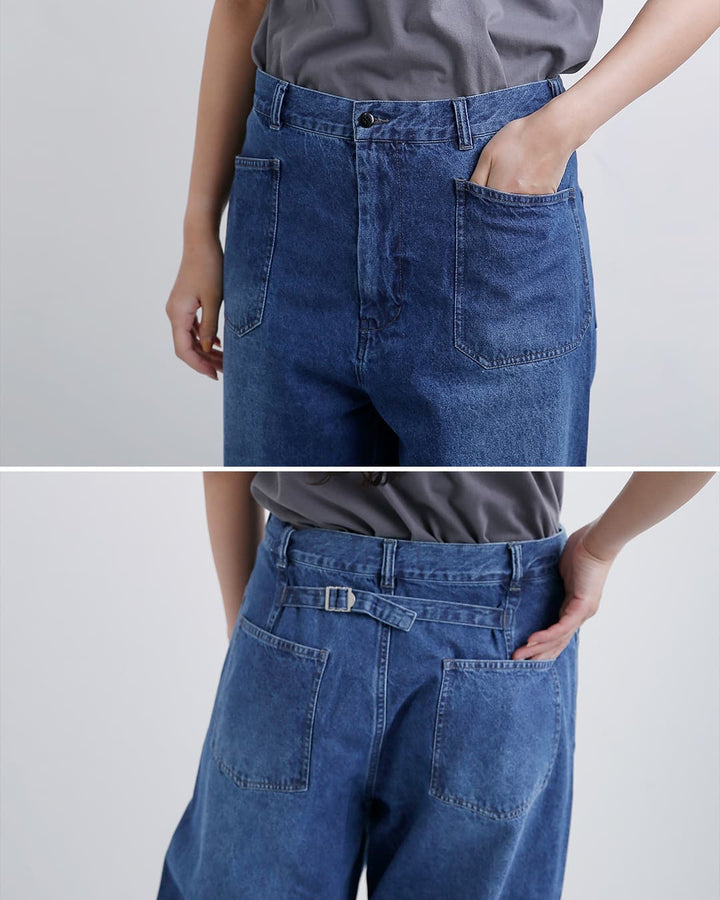 コットンデニムユーティリティパンツ